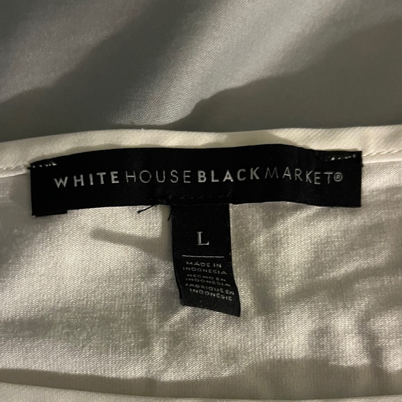 White House Black Market WHBM Striped Black and White Women's Top - Picture 2 of 3